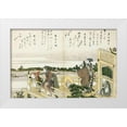 thumbnail image 1 of Hokusai 24x17 White Modern Wood Framed Museum Art Print Titled - People On The Balcony Of The Sazaido, 1 of 4