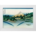 thumbnail image 1 of Hokusai 24x17 White Modern Wood Framed Museum Art Print Titled - Watermill at Onden, 1830, 1 of 4