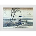 thumbnail image 1 of Hokusai 24x18 White Modern Wood Framed Museum Art Print Titled - A Sudden Gust Of Wind At Ejiri, 1 of 4