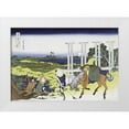 thumbnail image 1 of Hokusai 32x23 White Modern Wood Framed Museum Art Print Titled - Senju In Musashi Province, 1 of 4