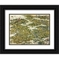 thumbnail image 1 of Hokusai 32x25 Black Ornate Wood Framed with Double Matting Museum Art Print Titled - Map Of The Tokaido Road 1818, 1 of 4