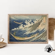 Hokusai Great Wave Wall Art Print, Vintage Japanese Art And Home Decor