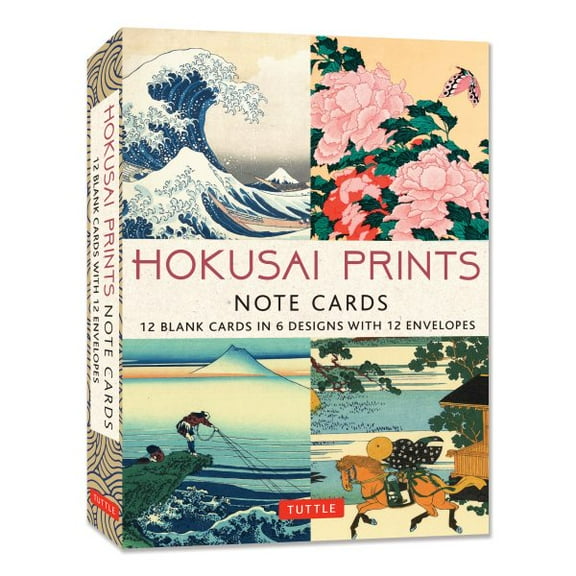 Hokusai Prints : 12 Blank Cards in 6 Lovely Prints, 2 Each With 12 Patterned Envelopes in a Keepsake Box