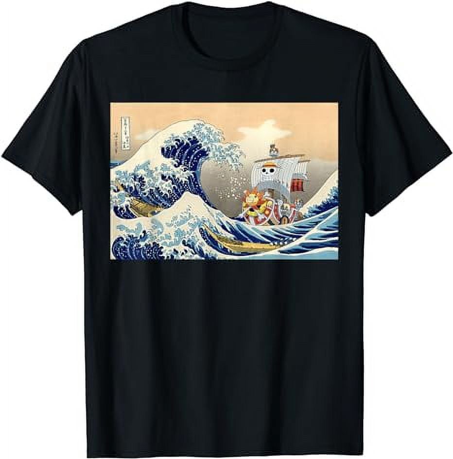 【oan】THE GREAT WAVE Short Sleeve T-shirt Hokusai The great wave off Kanagawa Japanese art Anime T