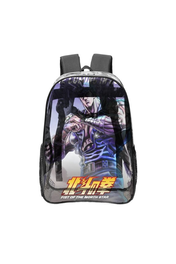 Hokuto no Ken Transparent Backpack - Guard Dog Security, Durable and Lightweight, Waterproof Design, Comfortable Straps