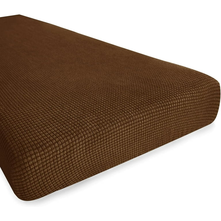 Hokway Couch Cushion Covers Stretch Cushion Covers Sofa Seat Cushion Slipcover Cushion Protector Coffee Medium Medium Coffee