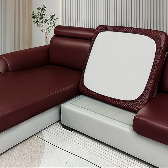 Hokway Pu Leather Couch Cushion Slipcover Stretch Couch Covers Slipcovers Sets Furniture Protector Pu, Multi-Color A