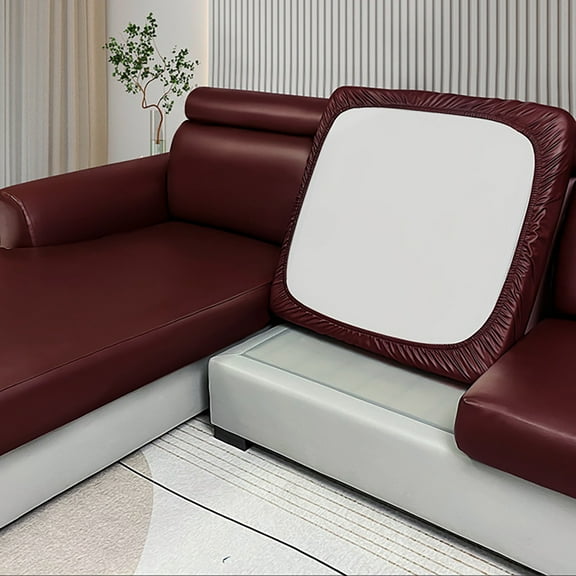 Hokway Pu Leather Couch Cushion Slipcover Stretch Couch Covers Slipcovers Sets Furniture Protector Pu, Multi-Color A