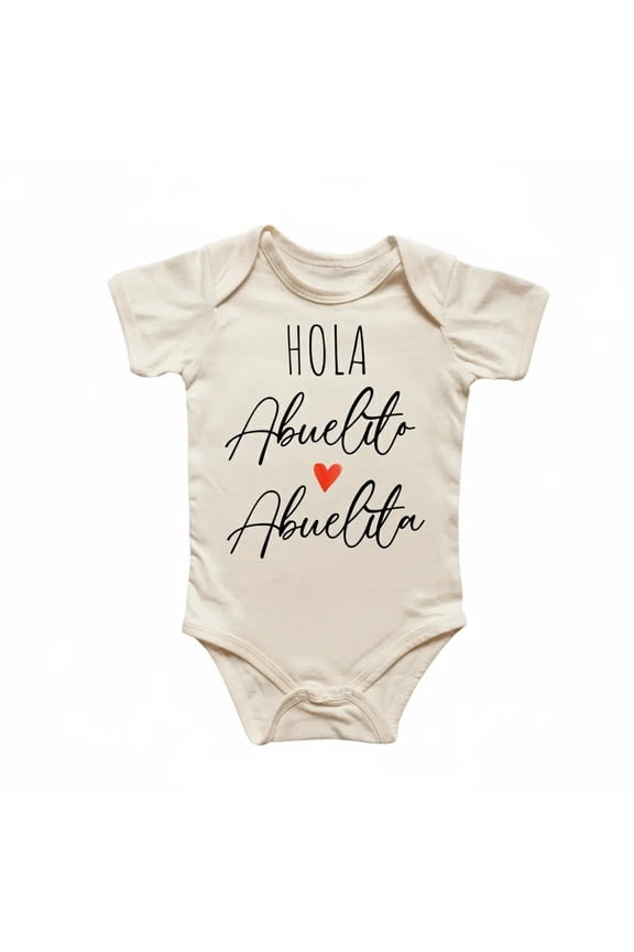 Hola Abuelitos Spanish Newborn Baby Bodysuit