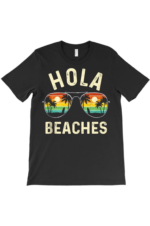 Hola Beaches Funny Aloha Beach Family Summer Vacation Tank H13267 Unisex T-Shirt, Up to 5XL Available