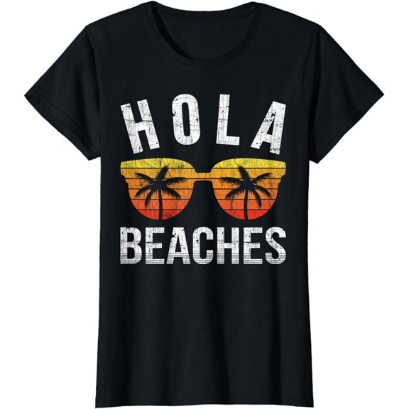 Hola Beaches Tank Top Funny Beach Vacation Shirt Summer T-Shirt