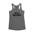 thumbnail image 1 of Hola Beaches! - wallsparks Crown Hill Brand - funny workout Bridal shower party tank top - Soft Tri-Blend Racerback Tank for Women, 1 of 3