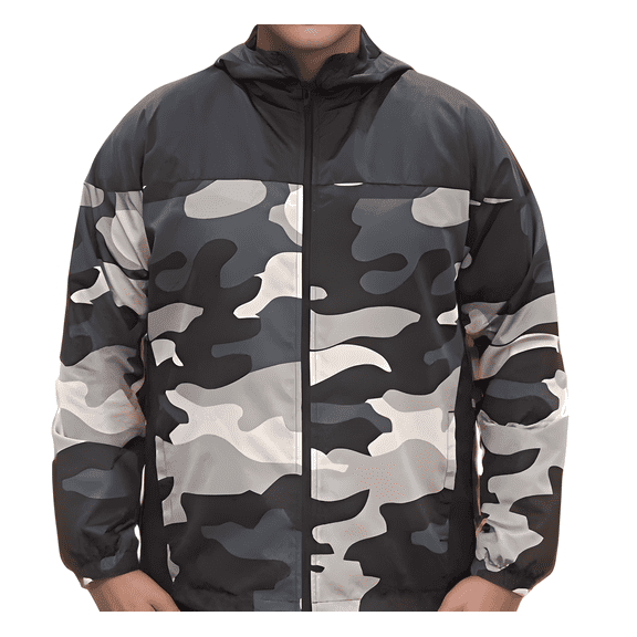 Hola Clothing Black Camo Rain Jacket (Men's or Women's)