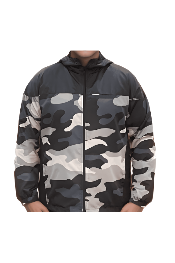 Black Camo Rain Jacket (Men's or Women's)