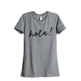 thumbnail image 1 of Hola Hello Women's Fashion Relaxed T-Shirt Tee Heather Grey 2X-Large, 1 of 3
