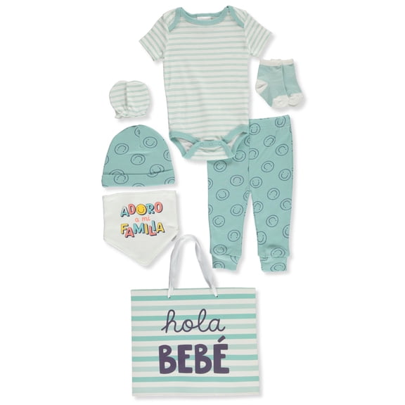 Hola Mundo Baby Boys' 8-Piece Layette Set Color: multi Size: 3 - 6 months