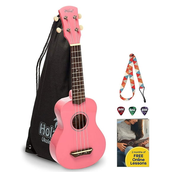 Hola! Music Color Series Soprano Ukelele Set with Tote Bag, Strap, & Picks