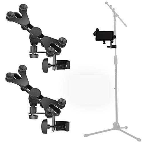 Hola! Music HM-MTH Microphone Music Stand iPad Tablet Smartphone Holder Mount, Fits Devices from 6 to 15 Inch