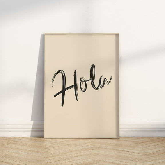Hola Print // Hola Poster, Spanish Quote Print, Boho Travel Print, Travel Print, Spanish Poster, Hello Print, Wall Art, Modern Wall Decor, 8x12 UNFRAMED