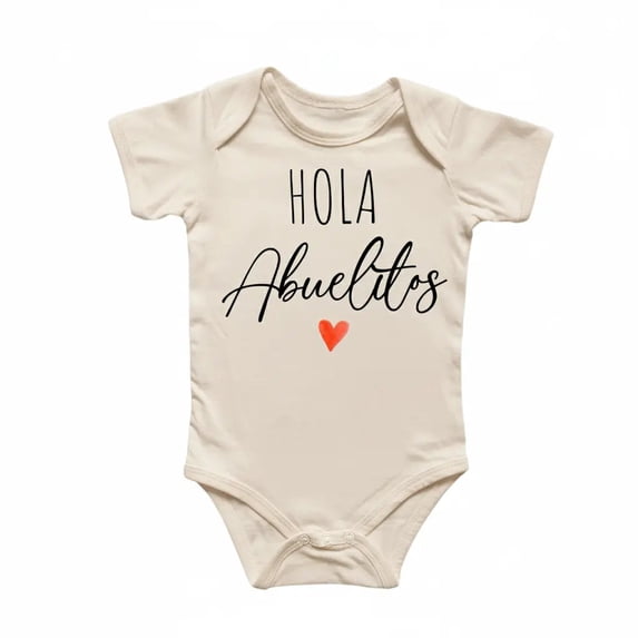 Hola Spanish Abuelitos Newborn Baby Bodysuit