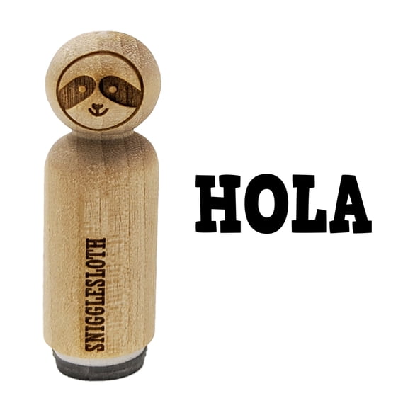 Hola Spanish Hi Hello Rubber Stamp for Scrapbooking Crafting Stamping - Mini 1/2 Inch
