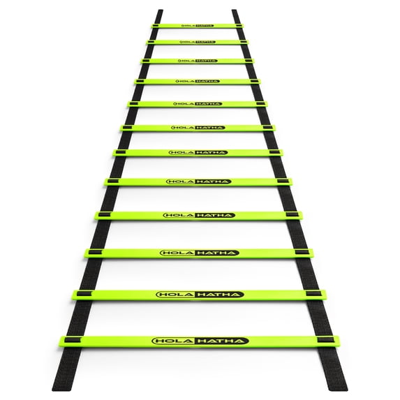 HolaHatha 20 Ft 12 Rung Adjustable Sports Agility Fitness Training Ladder