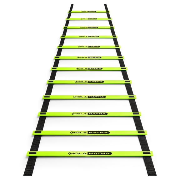 HolaHatha 20 Ft 12 Rung Adjustable Sports Agility Fitness Training Ladder