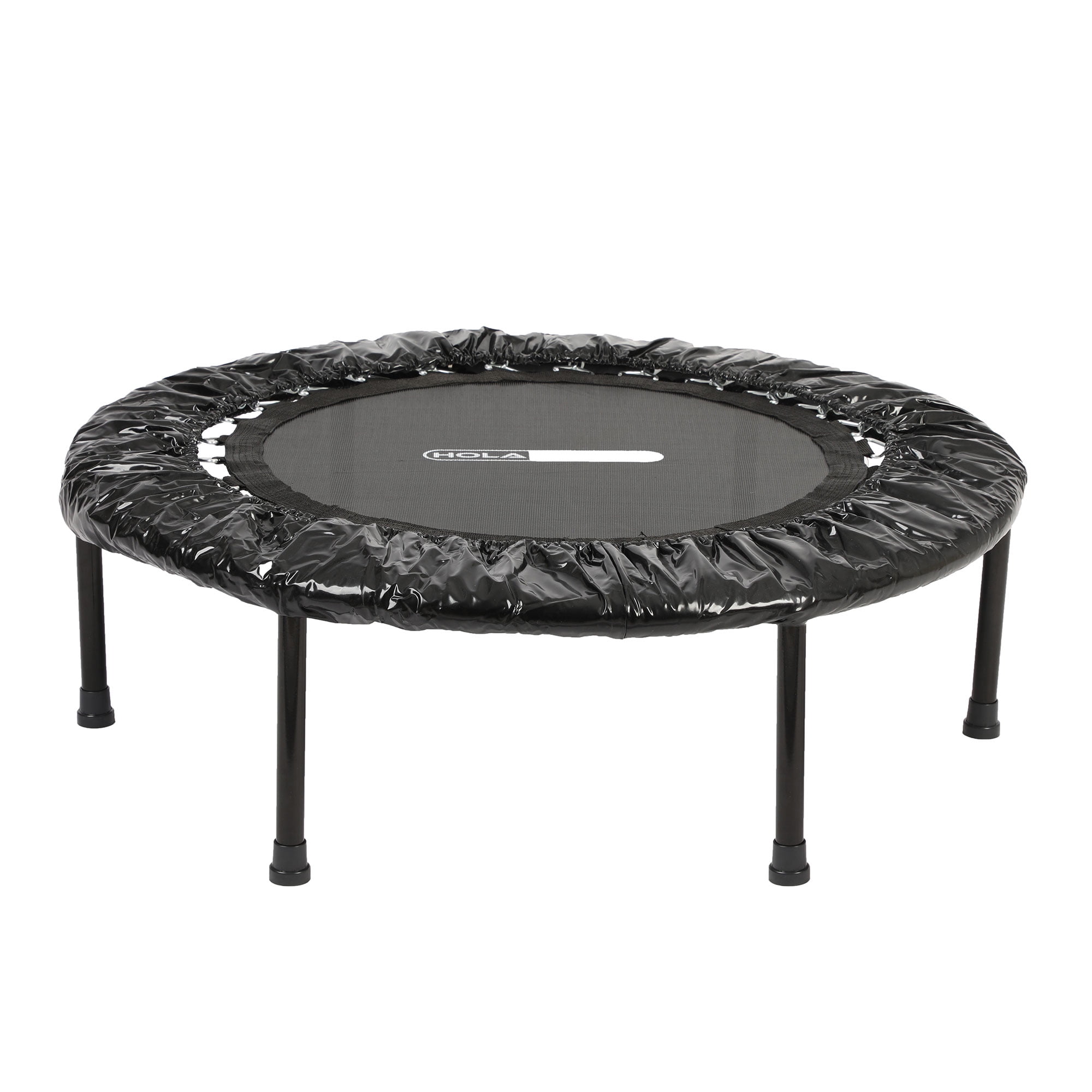 HolaHatha 36 Inch Foldable Mini Trampoline with Adjustable Handle Black Walmart