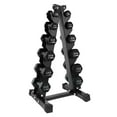 thumbnail image 1 of HolaHatha Neoprene Dumbbell Weight Set with Rack (Black), 112.5 lb, 1 of 11