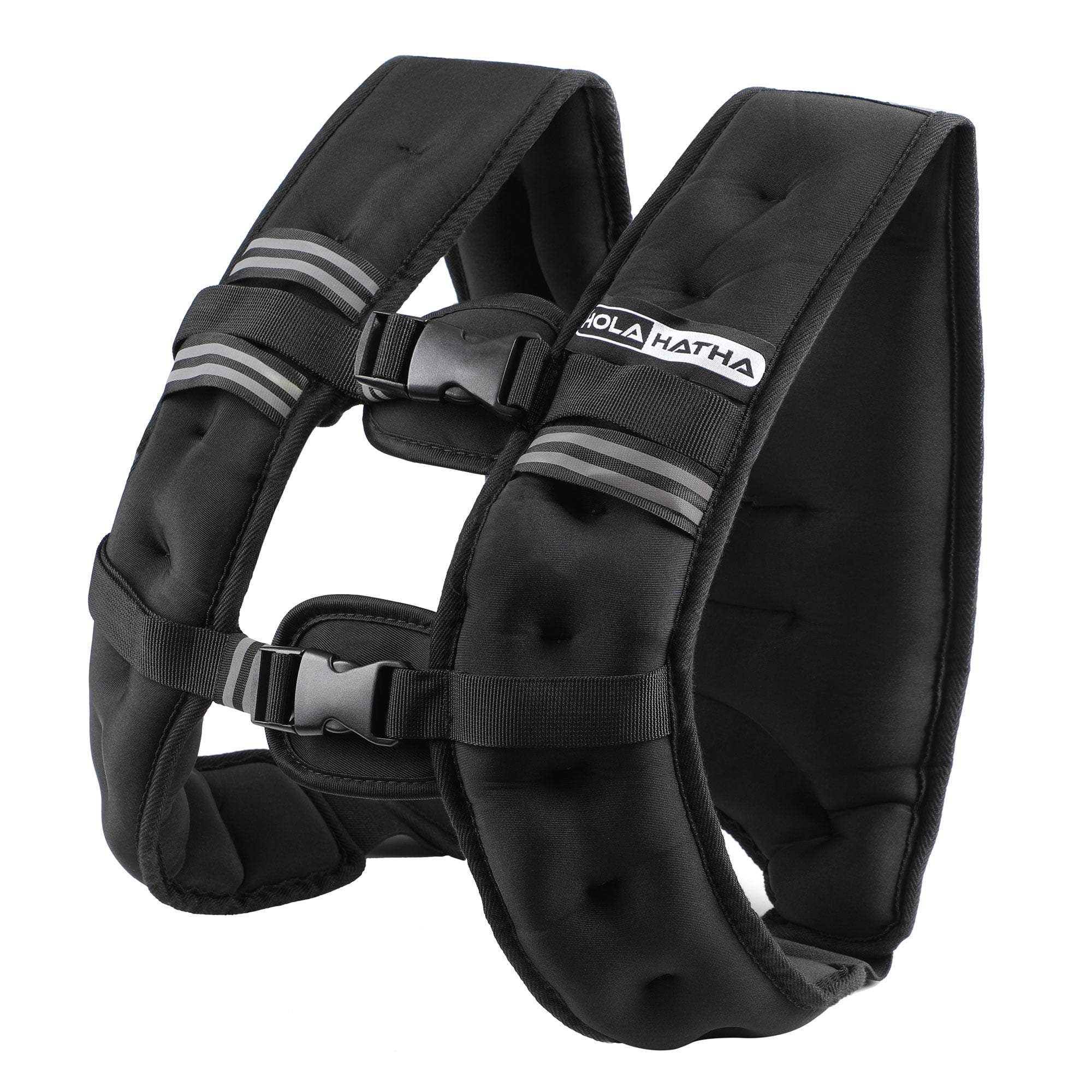 HolaHatha Weighted Vest for Running w/ Reflective Stripes & Elastic Straps