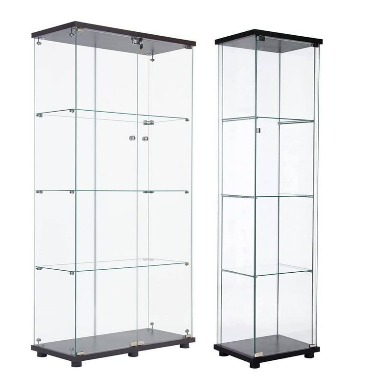 Coaster® Black/Clear 5-Shelf Glass Curio Cabinet