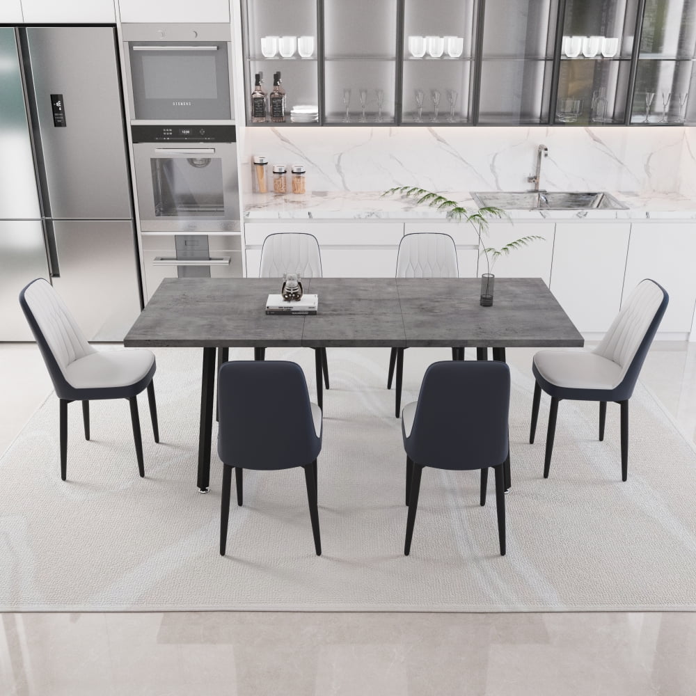 Holaki 5/7 Piece Dining Table Set,55.12-70.87"Expandable Rectangular ...