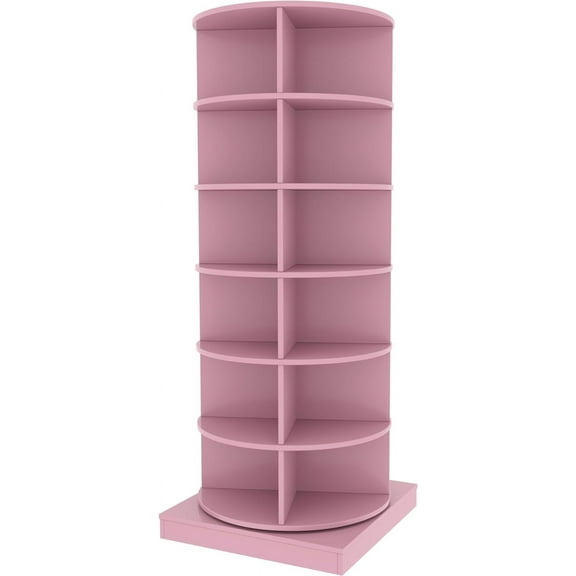 Holaki 6-Tier Rotating Shoe Rack, Holds up to 24 Pairs, Pink