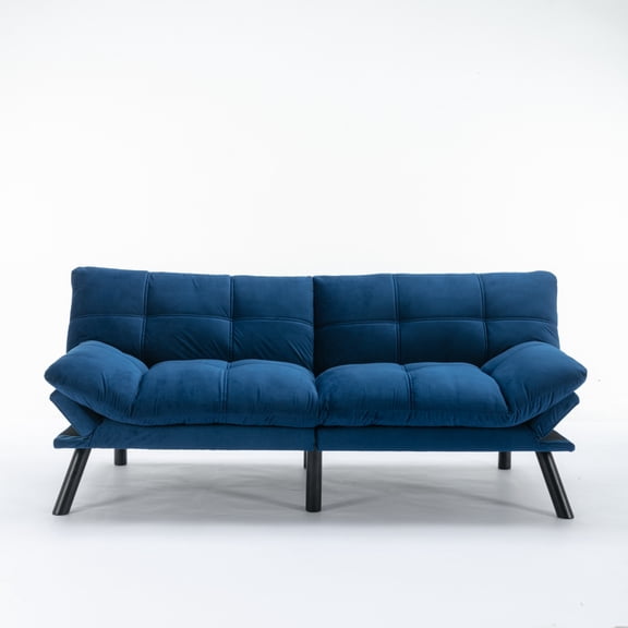 Holaki 67″ Convertible Futon Sofa Bed,Loveseat with Adjustable Backrest & Armrests,Folding Futon Sleeper Recliner for Apartment,Living Room or Office,Corduroy Fabric