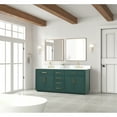 thumbnail image 1 of Holaki 80" Bathroom Vanity with Double Sink, Freestanding Modern Bathroom Vanity with Soft-Close Cabinet and 3 Drawers, Solid Wood Bathroom Storage Cabinet with Quartz Countertop, Green, 1 of 10