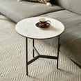 thumbnail image 1 of Holaki Coffee Table,End/Side Tables - Small Round Accent Table,Metal Gray Narrow Night Stands with Sharp,Ideal for Any Room-Side Tables Living Room,Bedroom,Tall Plant Stand Balcony,Indoor, 1 of 9