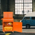 thumbnail image 1 of Holaki Detachable 5 Drawer Tool Chest with Bottom Cabinet and one Adjustable Shelf--Orange, 1 of 13
