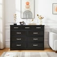 thumbnail image 1 of Holaki Dresser with 9 Drawers for Storage and Organization Vanity with Antique Handles Wood Chest of Drawers for Bedroom Living Room Entry and Hallway,Black,47.56'' L x 15.75'' W x 34.45'' H, 1 of 8