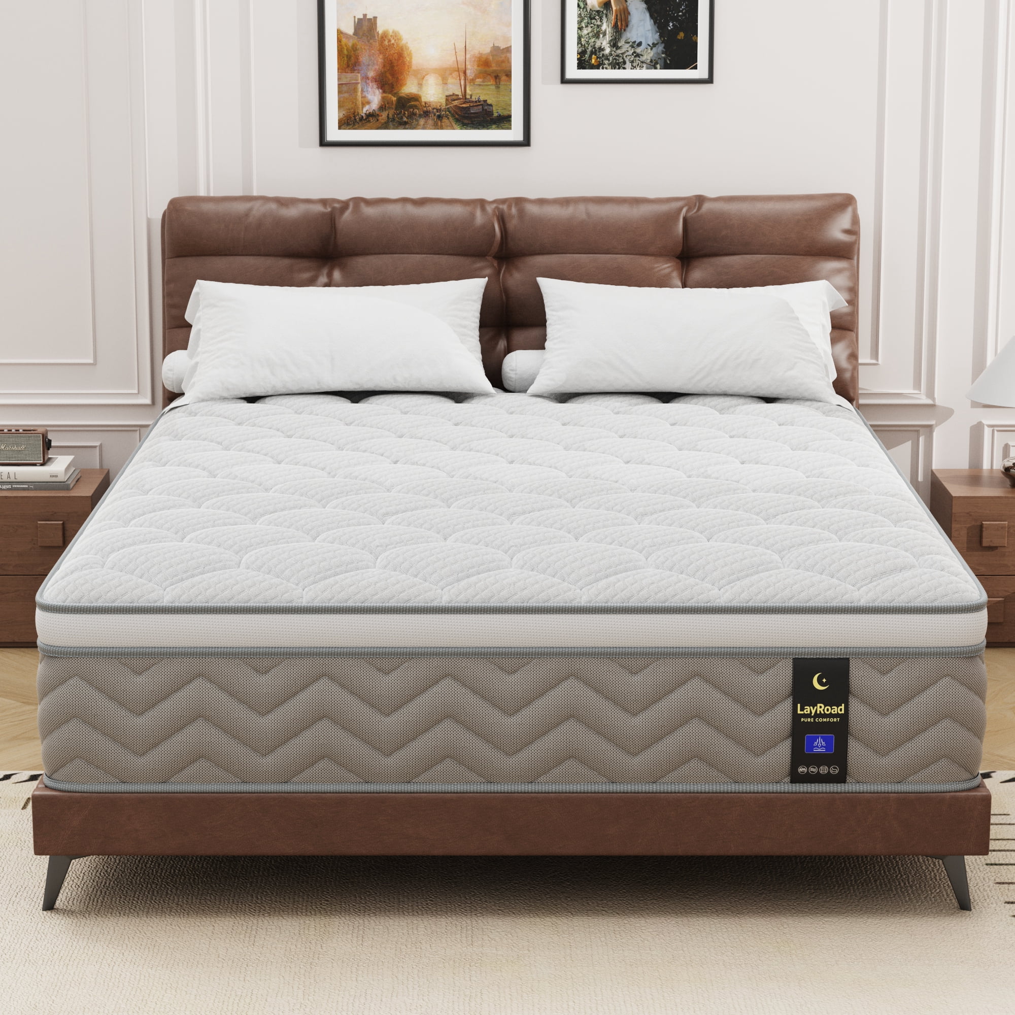 12 Inch  King Size Mattress, Holaki Hybrid Memory Foam Mattress in a Box with Pocket Springs for Cool Night & Pressure Relief, King Mattress Medium Firm, CertiPUR-US & OEKO-TEX