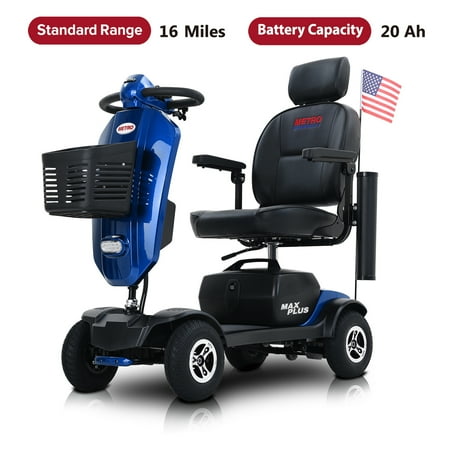 Holaki Max Plus Powered Mobility Scooters For Adults Mobility Scooters For 300 lbs Foldable Handicap Mobility Scooter, Blue