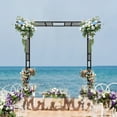 thumbnail image 1 of Holaki Metal Garden Arch with Adjustable Width Climbing Plants Support Rose Arch Outdoor Black, 1 of 12