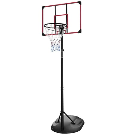 Portable Basketball Hoop Outdoor Indoor, Holaki 7.5ft -9.2ft Height Adjustable Basketball Goal System with 32 inch Backboard and Wheels for Kids Youth Adults Play in Backyard/Courts