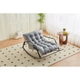 thumbnail image 1 of Holaki Rocking Chair with Extra-Wide Technical leather  Upholstered Gliding Chair Boucle Reclining Chair, Modern Accent Chair for Living Room Nursery Bedroom, 1 of 10