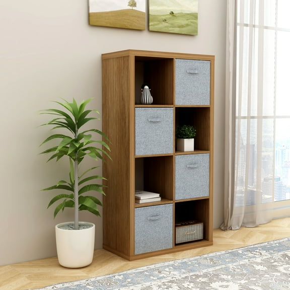 Holaki Smart Cube 8-Cube Organizer Storage with Opened Back Shelves,2 X 4 Cube Bookcase Book Shleves for Home, Office