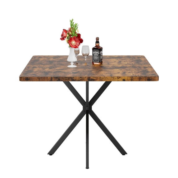 Holaki Square Dining Table,Mid Century Modern Square Dining Table for 4-6 Person,Coffee Table for Kitchen Dining Room,Office,Save Space