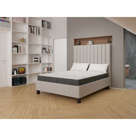 Holaki Twin Mattress,6 Inch Memory Foam Mattress for Cool Sleep & Pressure Relief,CertiPUR-US Certified Medium Firm Mattresses in a Box,75"×38"×6",White+Black