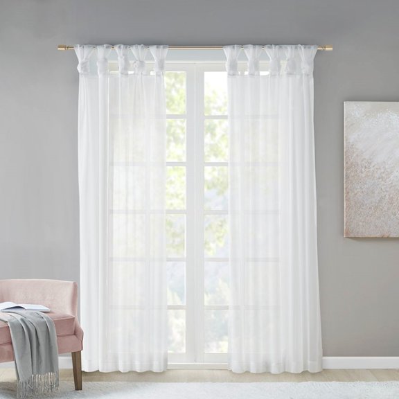 Holaki Twist Tab Voile Sheer Window Pair