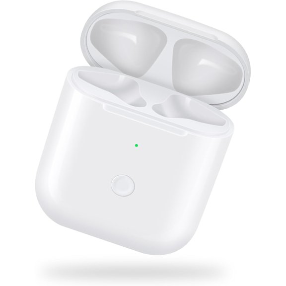Holan for AirPods 1st/2nd Gen Wireless Charging Case Replacement w/Bluetooth Sync Button - Fast Charge, 450mAh Battery