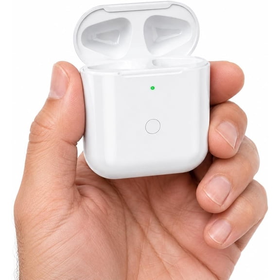 Holan for Charging Case for AirPods 1st/2nd Gen, Replacement Charger Case w/Bluetooth Sync Button, White