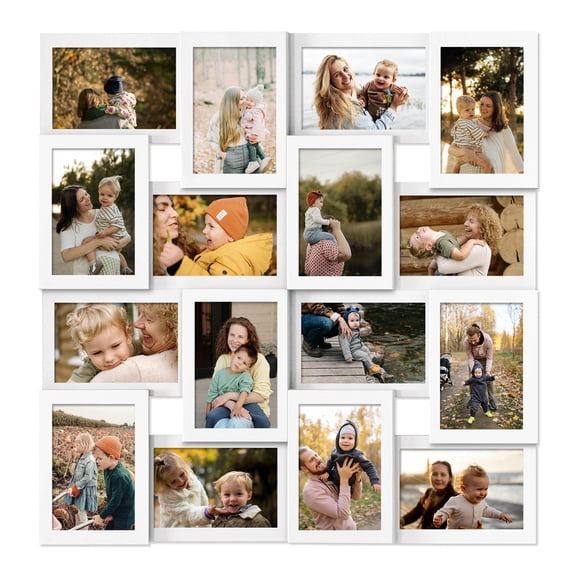 Holaura 16 Opening Multiple Photo Frames Collage 4 x 6 Pictures,White